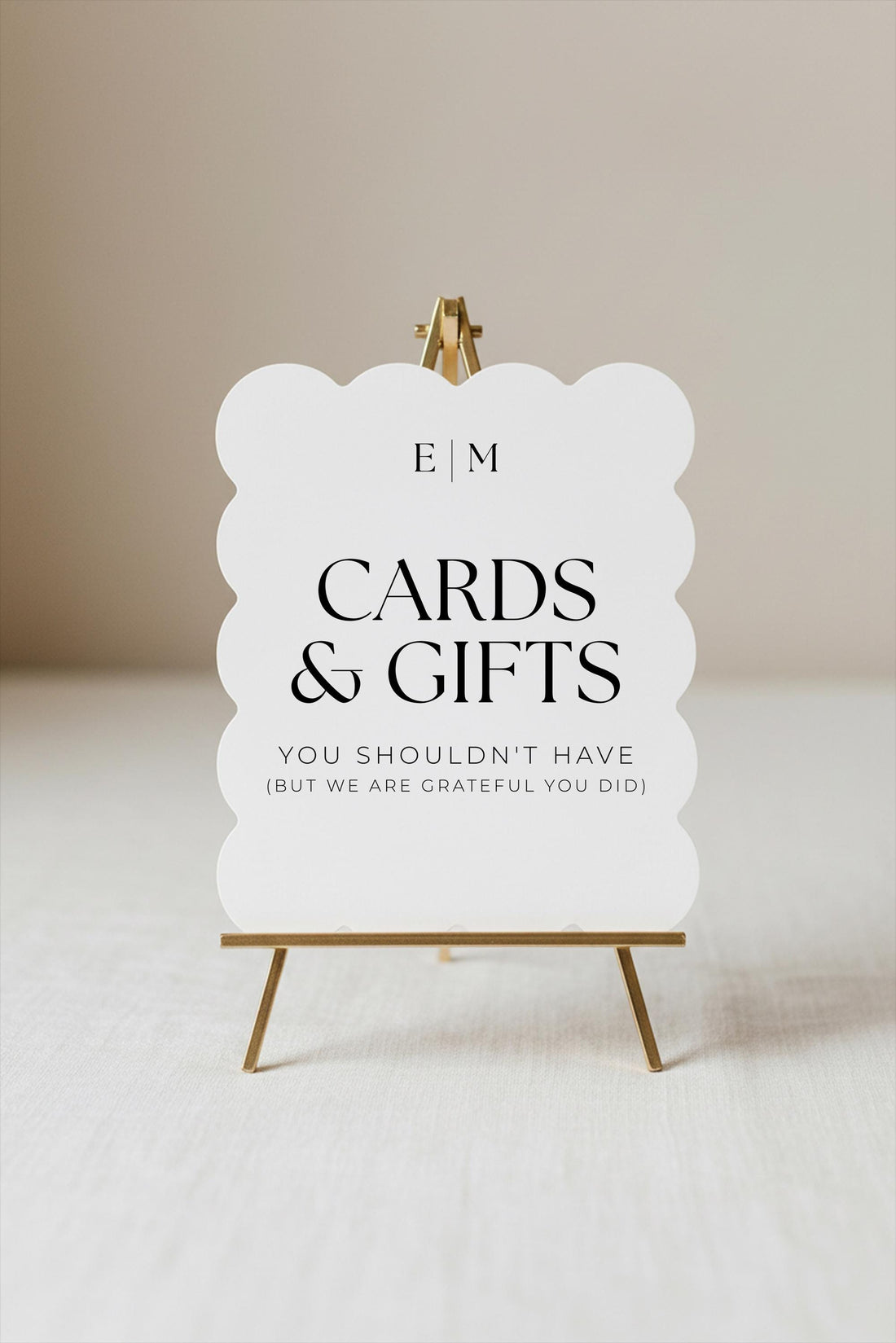 Modern Minimalist Reception Sign, Custom