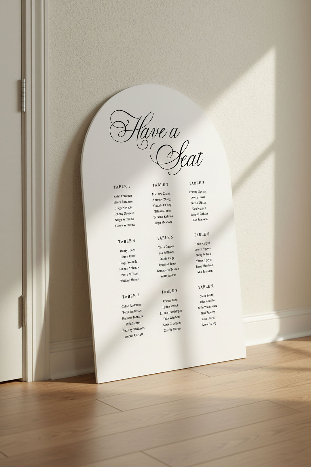 The Heirloom Seating Chart · Classic