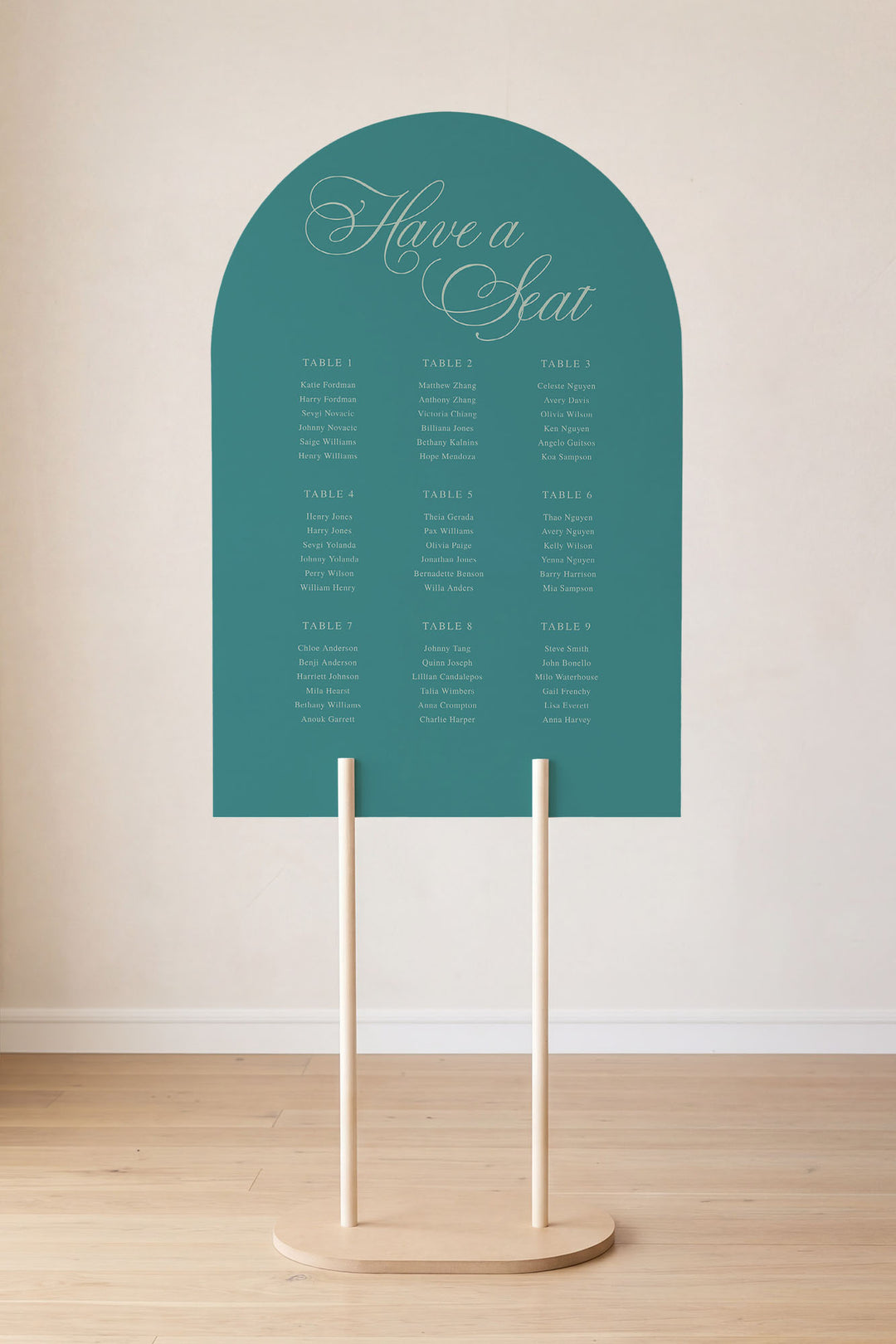 Eucalyptus arch wedding seating chart sign #color_Eucalyptus
