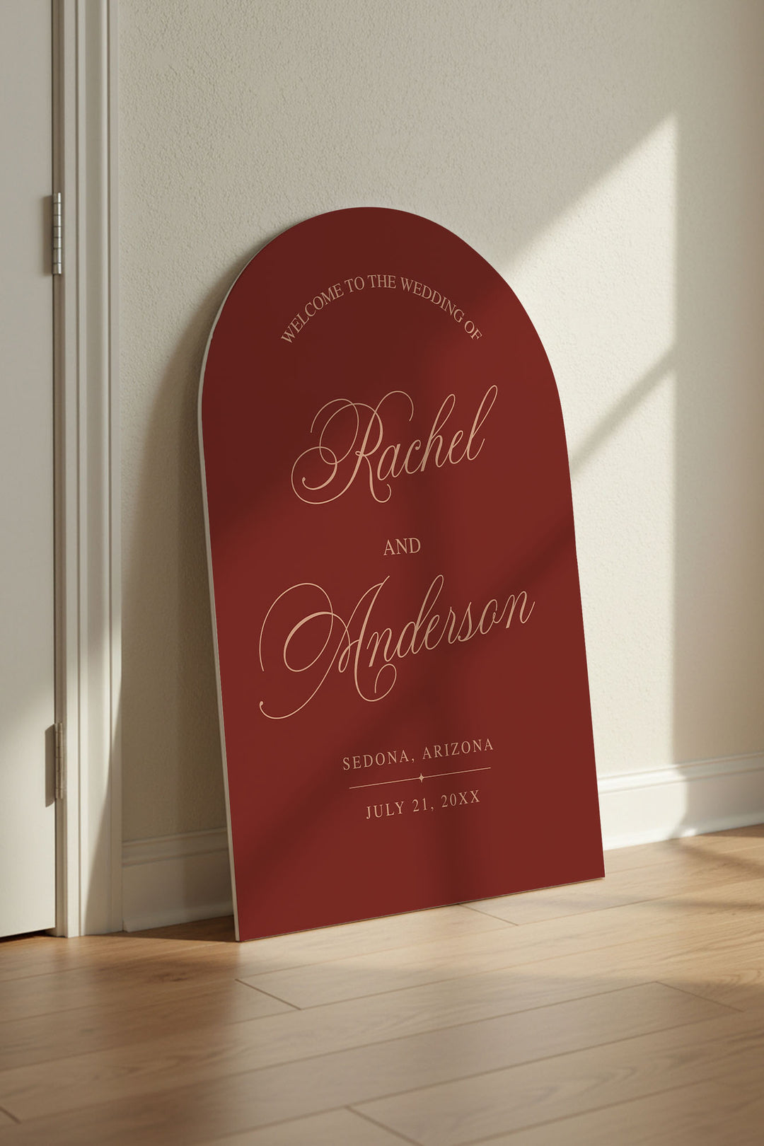 Tuscan Rose arch wedding welcome sign #color_Tuscan Rose