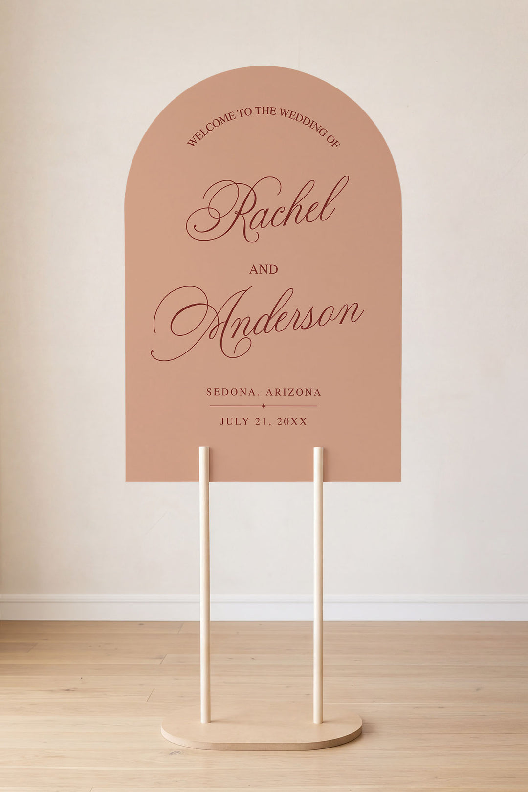 Tuscan Sand arch wedding welcome sign #color_Tuscan Sand