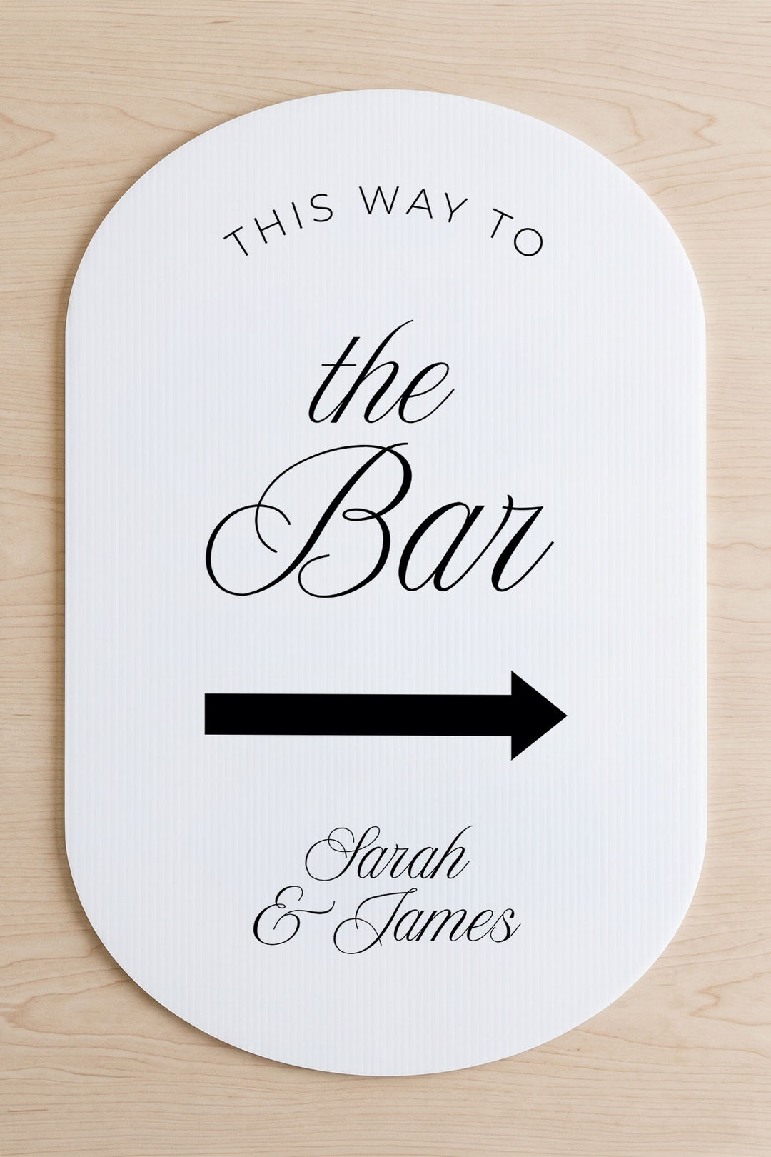 The Soirée Directional This Way To the bar wedding yard sign