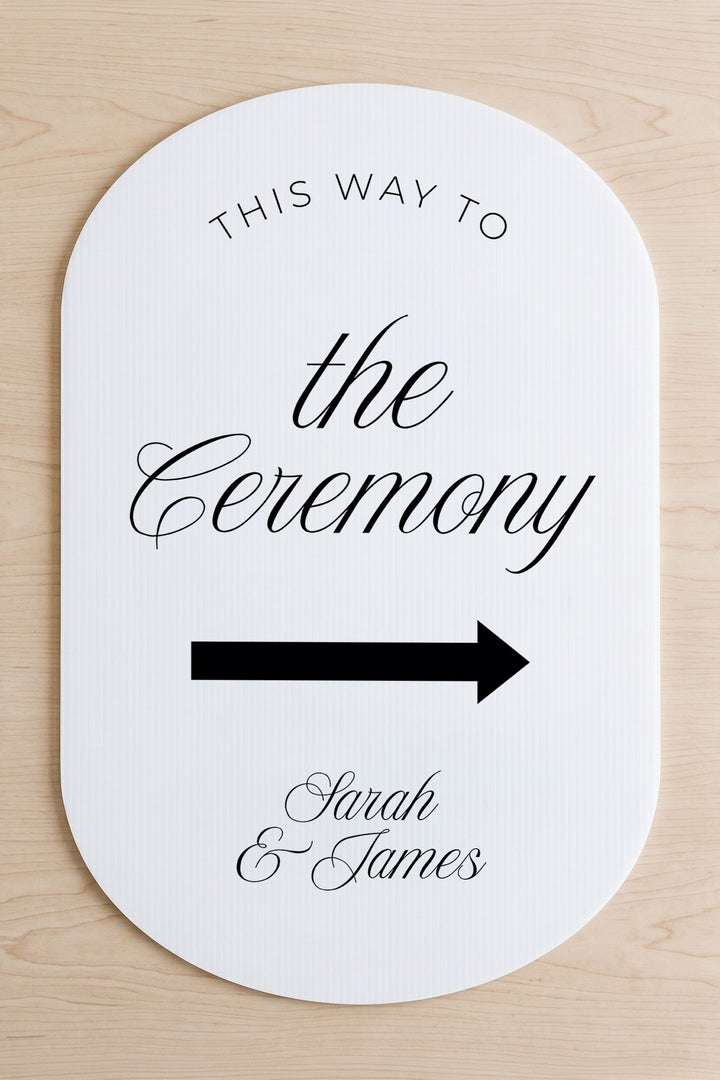 The Soirée Directional This Way To the ceremony wedding yard sign