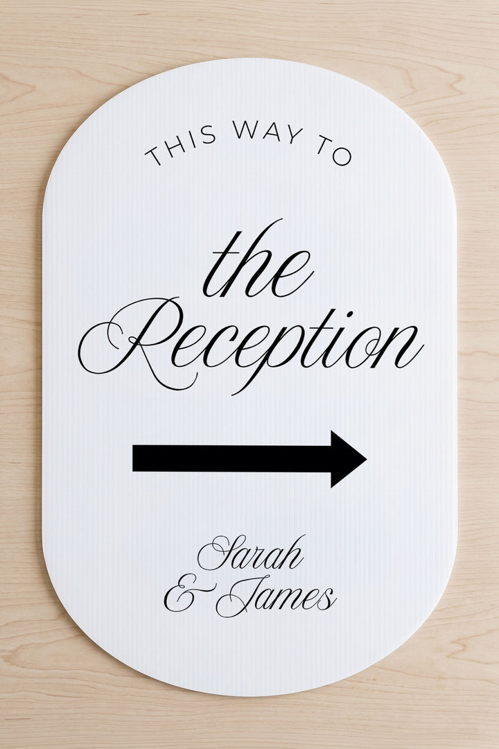 The Soirée Directional This Way To the reception wedding yard sign