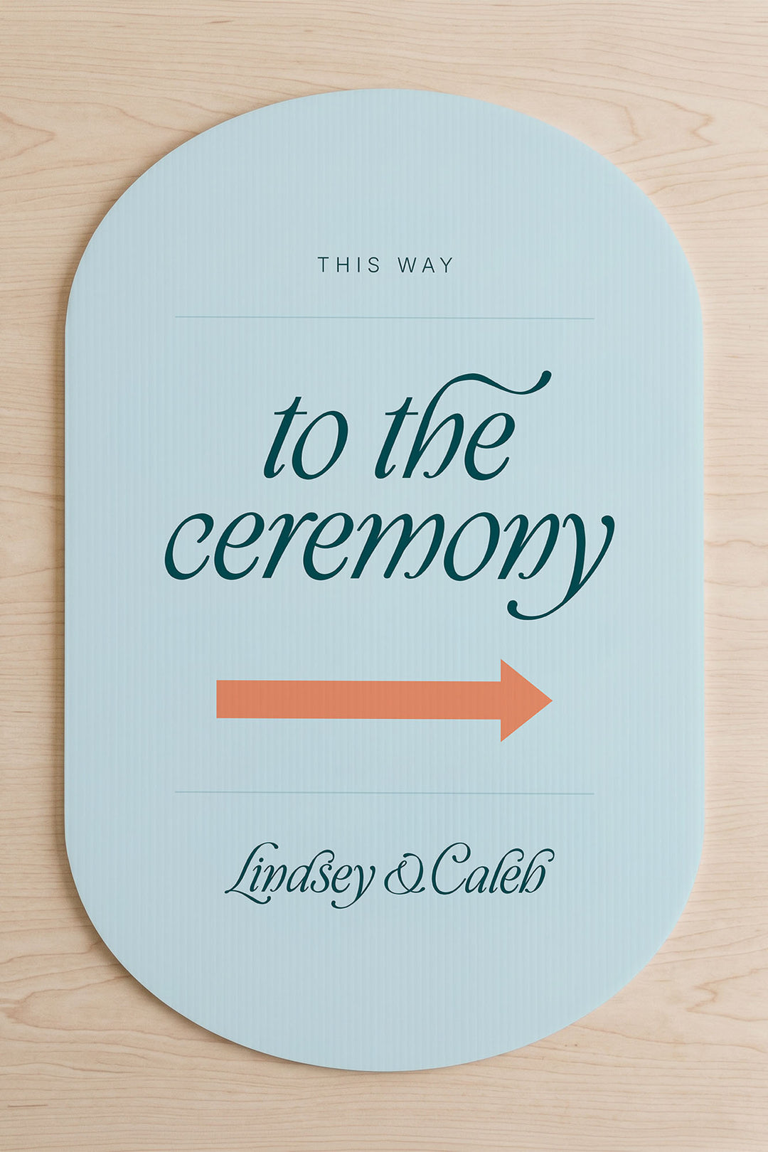 The Amalfi Directional this way to wedding yard sign in Ice Cube #Color_Ice Cube