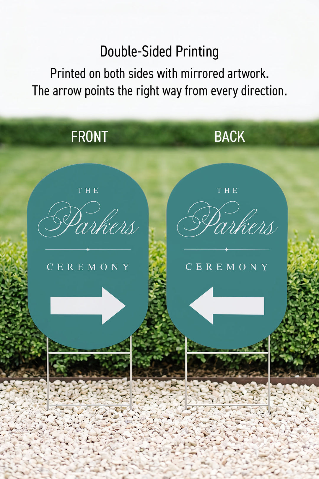 Double-sided printing diagram, eucalyptus directional sign #color_Eucalyptus