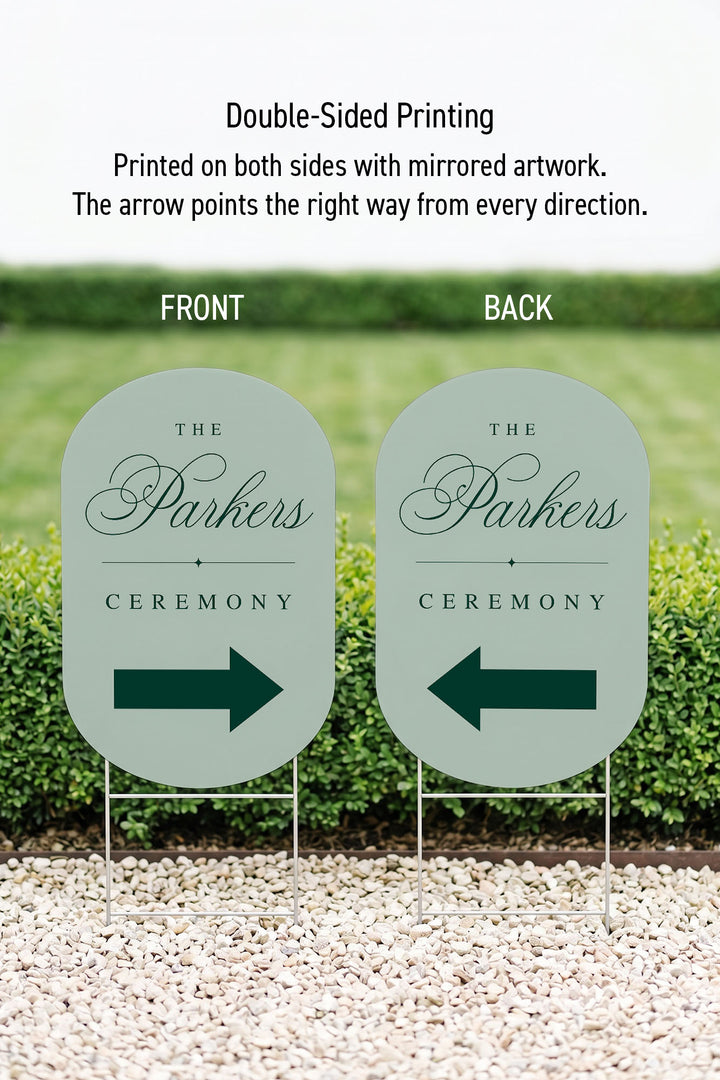 Double-sided printing diagram, sage directional sign #color_Sage