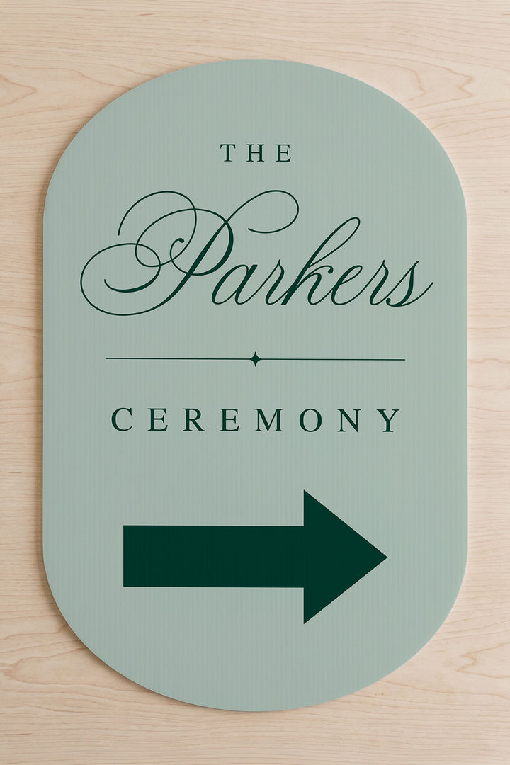 Sage sign material detail, durable corrugated plastic #color_Sage