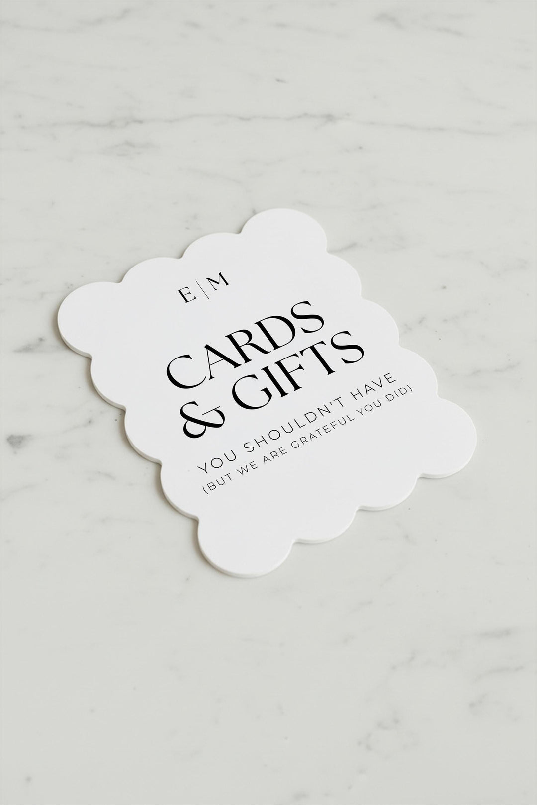 Modern Minimalist Reception Sign, Custom
