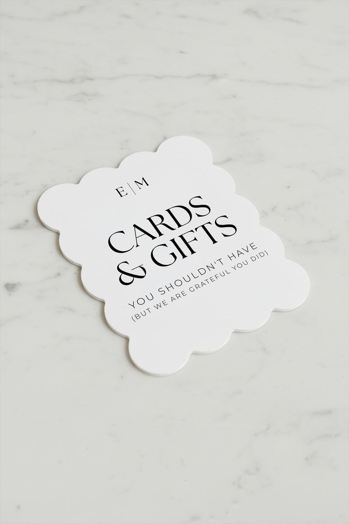 Modern Minimalist Reception Sign, Custom