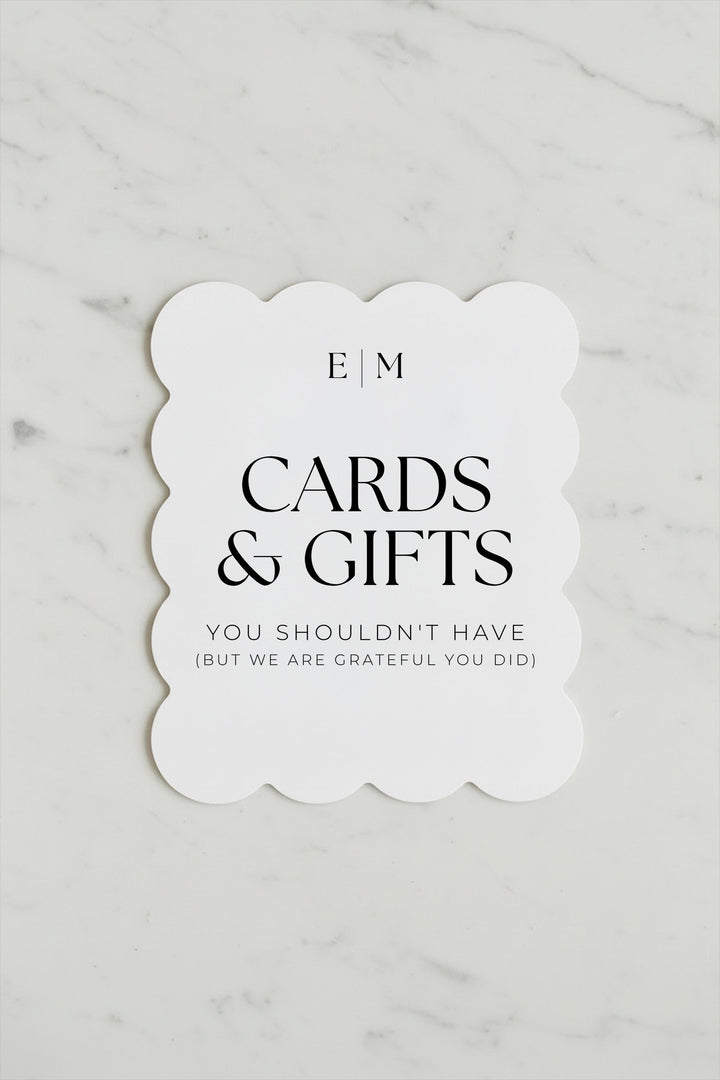 Modern Minimalist Reception Sign, Custom