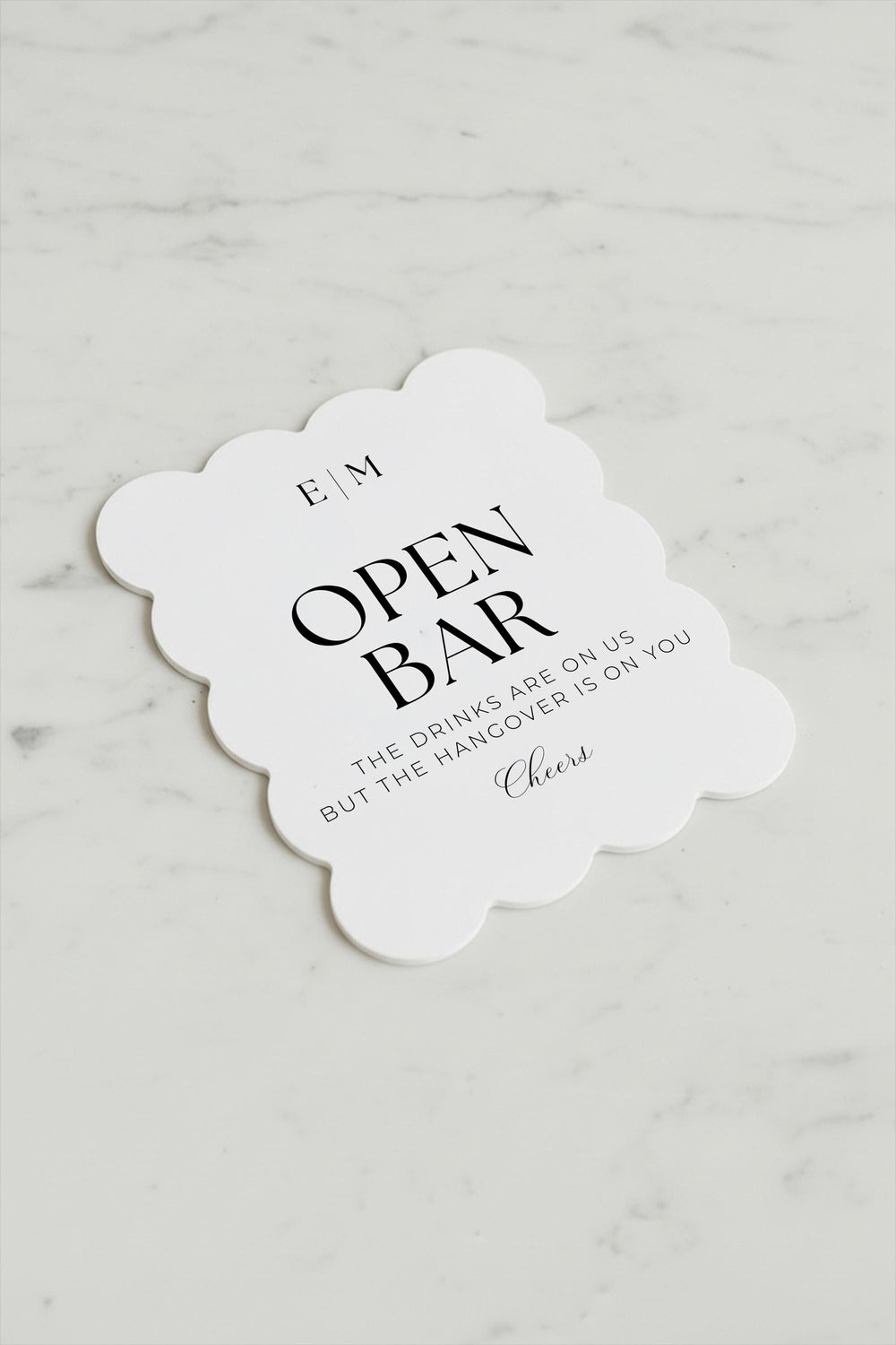 Modern Minimalist Reception Sign, Custom