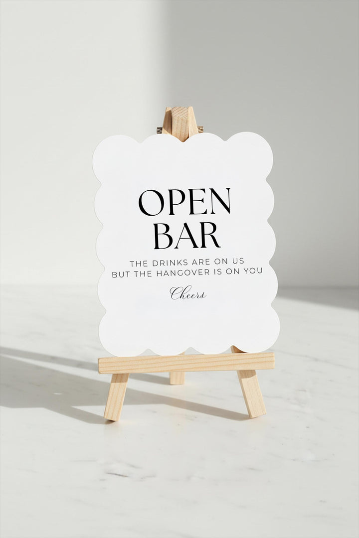 Modern Minimalist Reception Sign, Custom