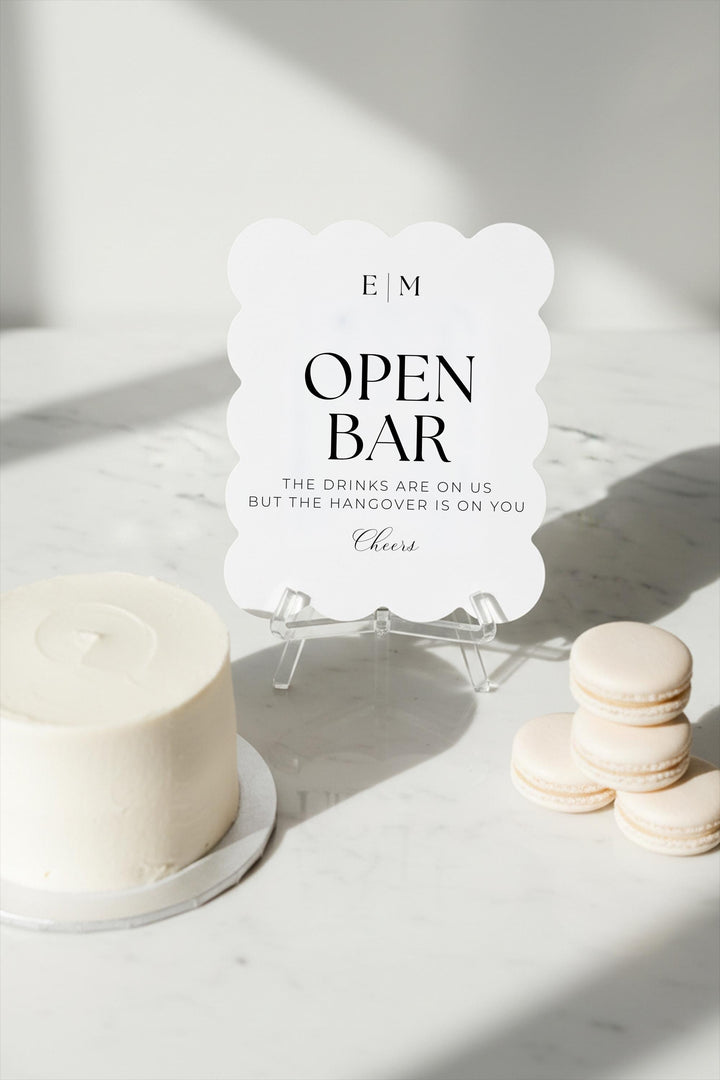 Modern Minimalist Reception Sign, Custom