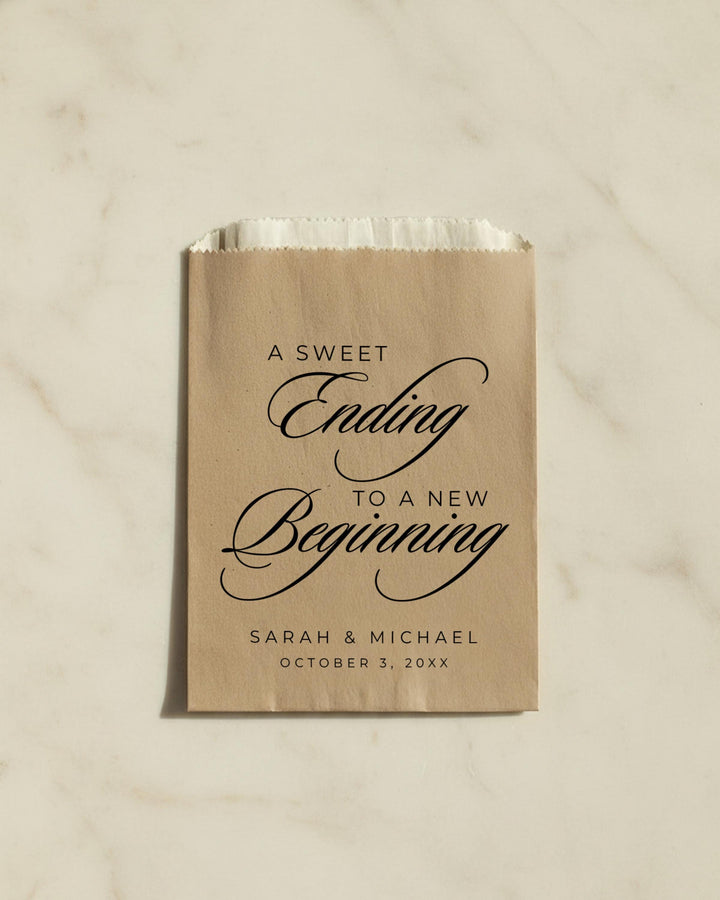 Custom Wedding Favor Bag, Personalized