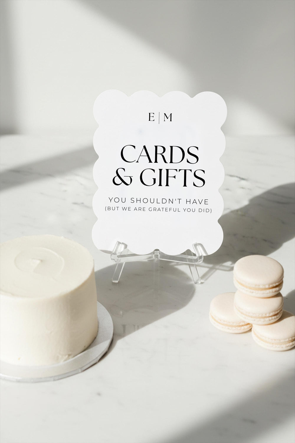 Modern Minimalist Reception Sign, Custom