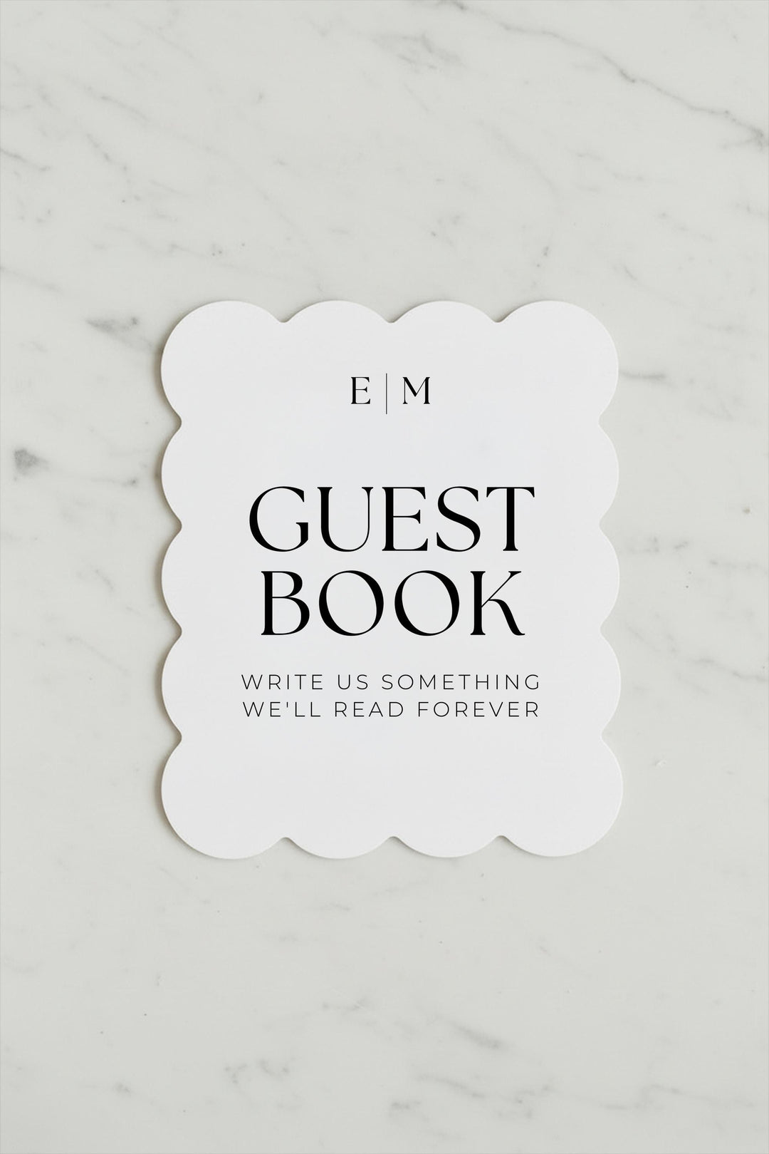 Modern Minimalist Reception Sign, Custom