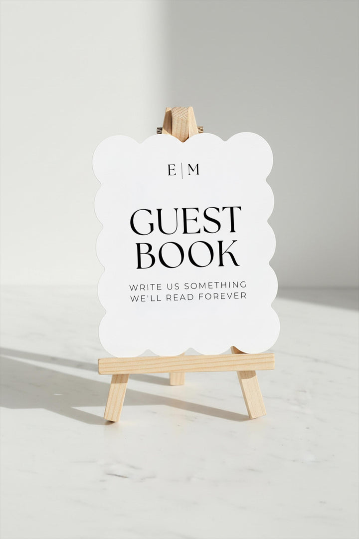 Modern Minimalist Reception Sign, Custom