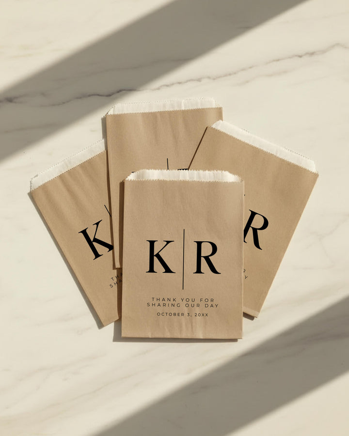 Custom Wedding Favor Bag, Personalized