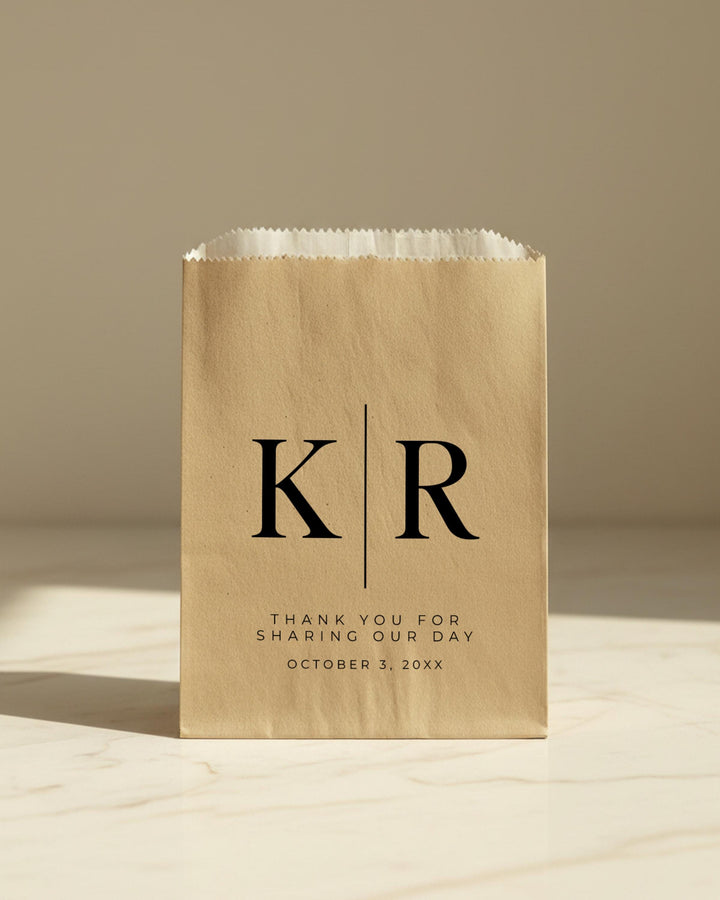 Custom Wedding Favor Bag, Personalized