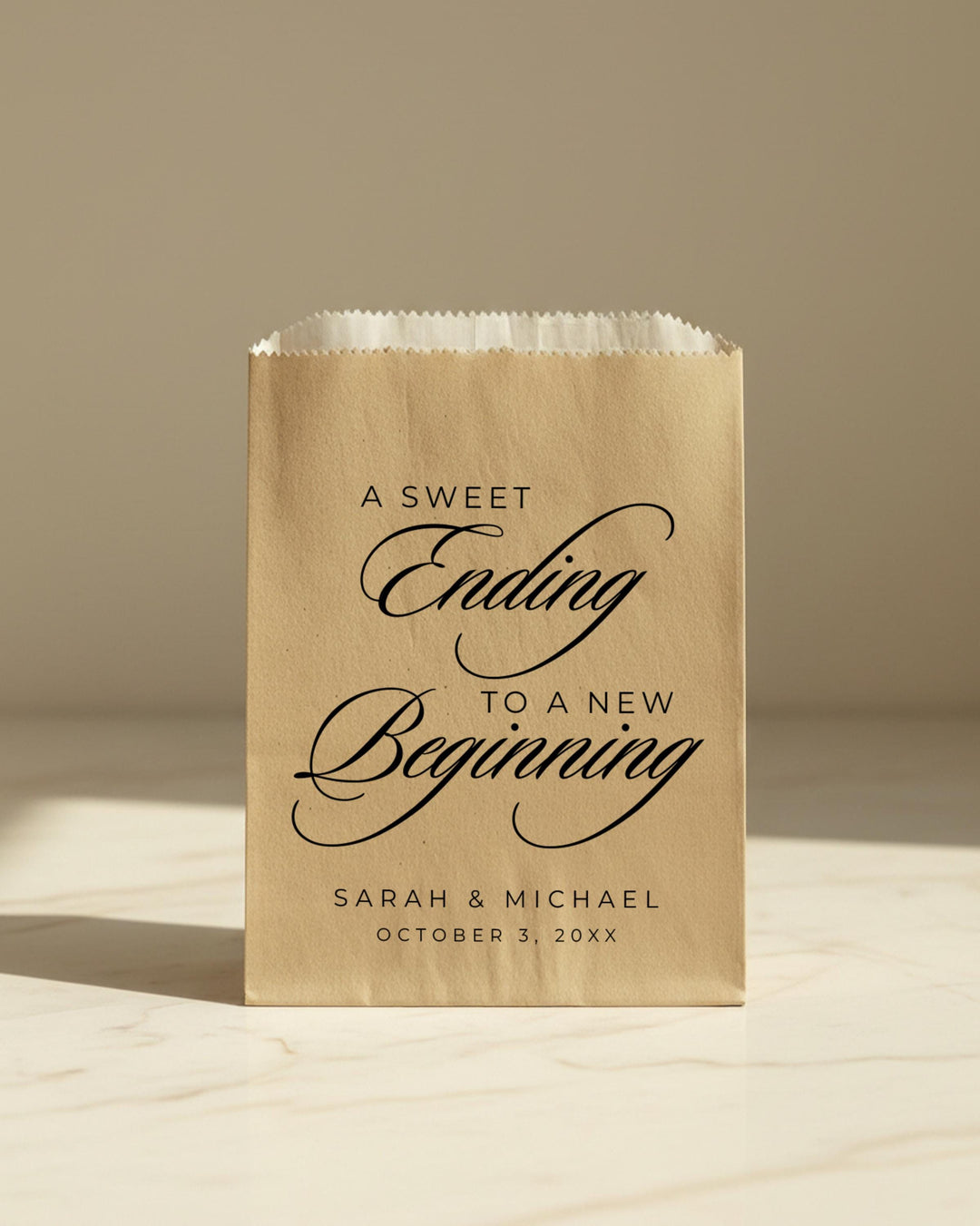 Custom Wedding Favor Bag, Personalized