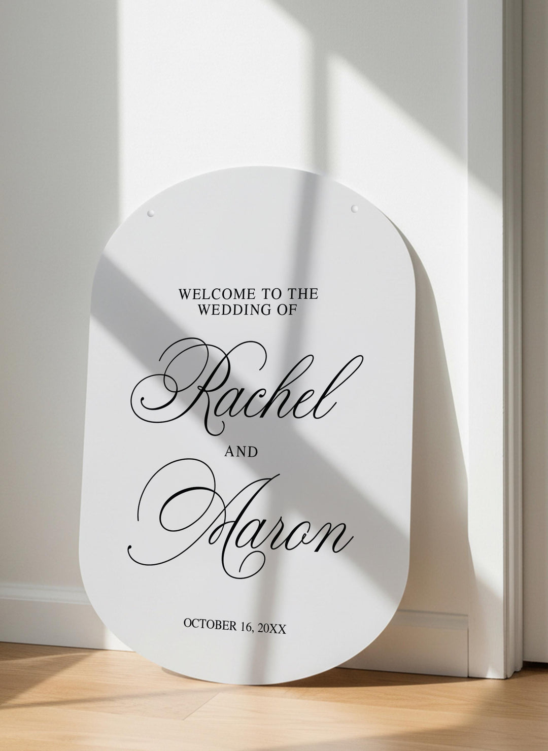 Modern Minimalist Wedding Welcome Sign, Custom