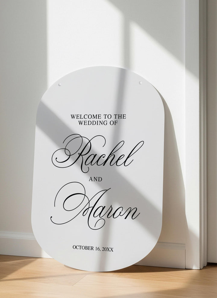 Modern Minimalist Wedding Welcome Sign, Custom