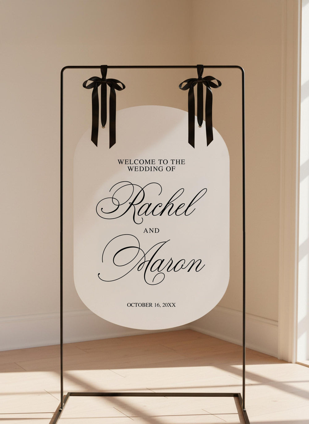 Modern Minimalist Wedding Welcome Sign, Custom
