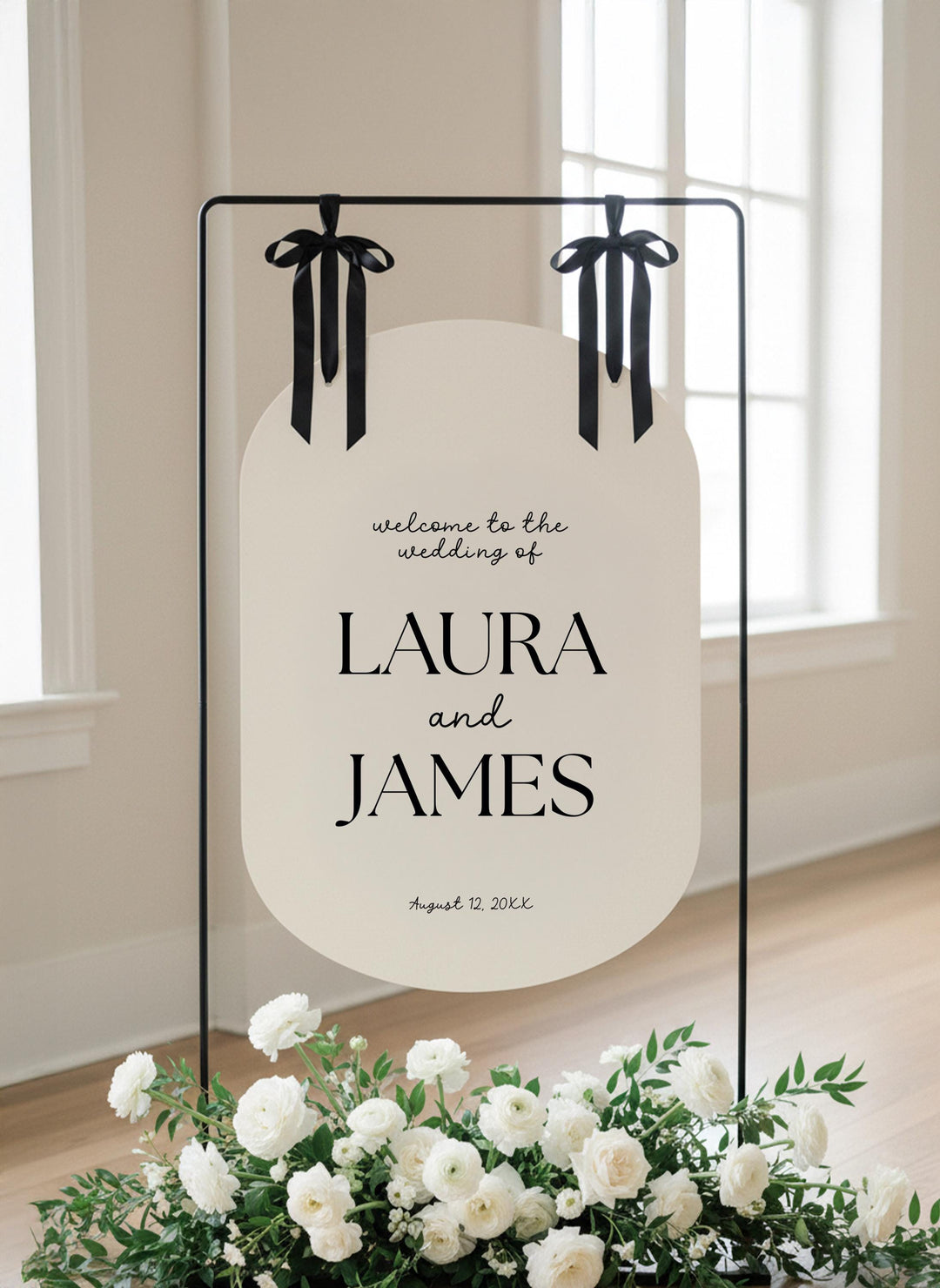 Modern Minimalist Wedding Welcome Sign, Custom