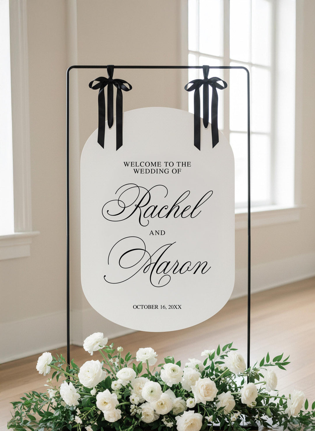 Modern Minimalist Wedding Welcome Sign, Custom