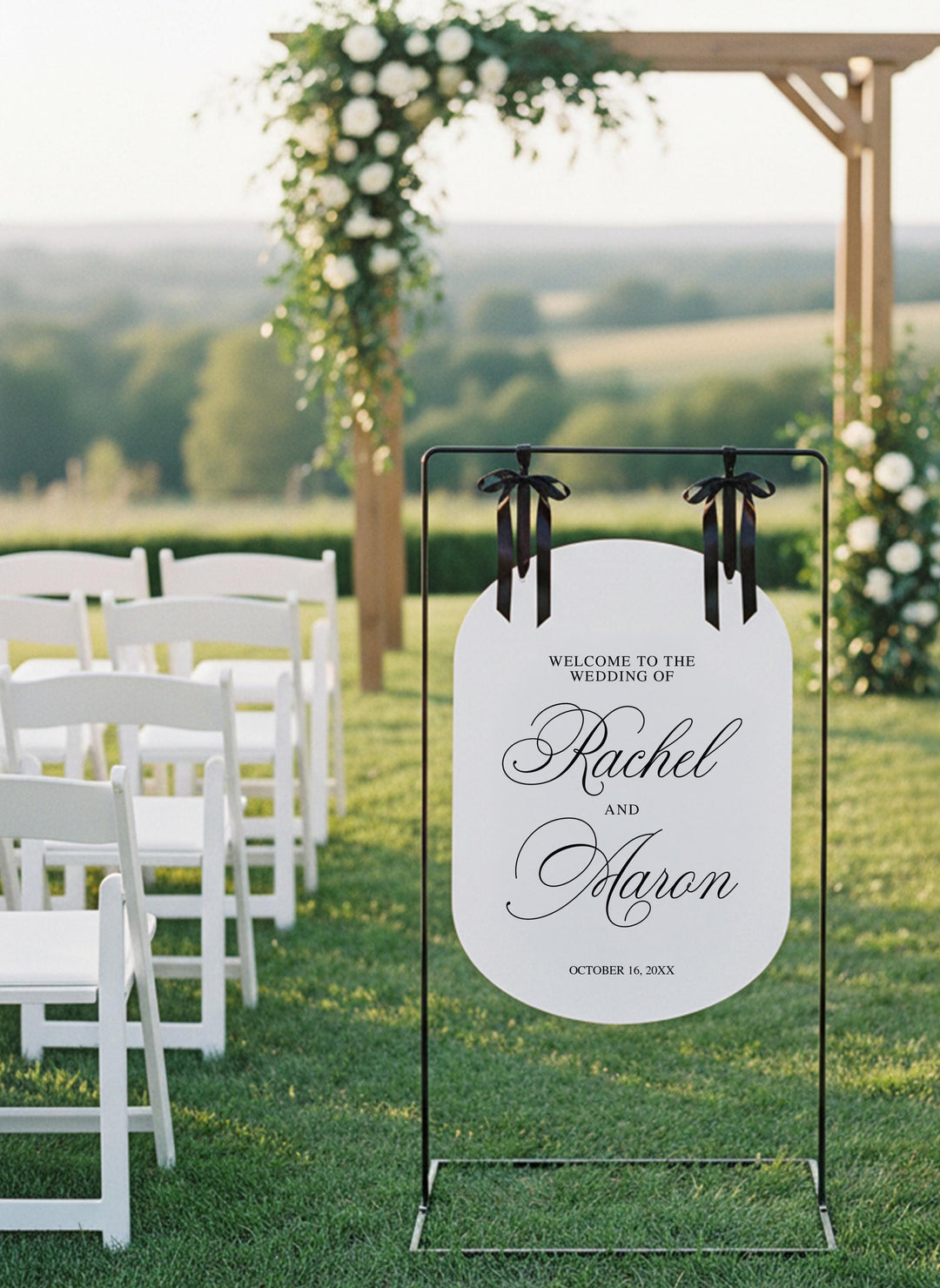 Modern Minimalist Wedding Welcome Sign, Custom