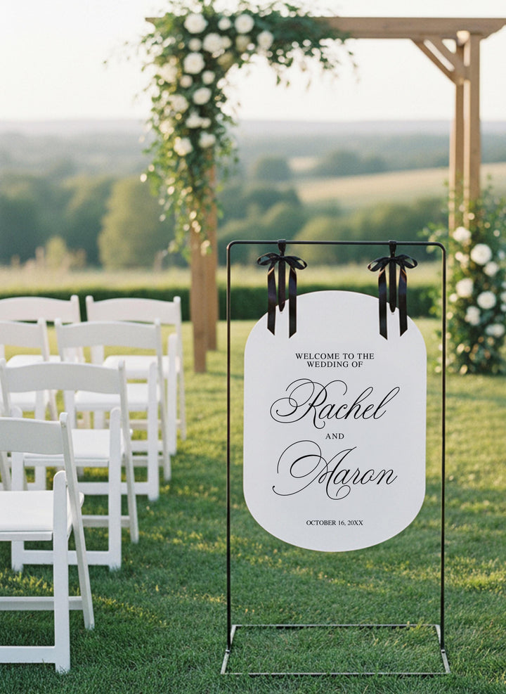 Modern Minimalist Wedding Welcome Sign, Custom