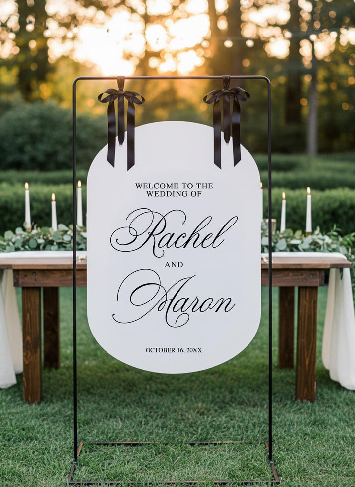 Modern Minimalist Wedding Welcome Sign, Custom