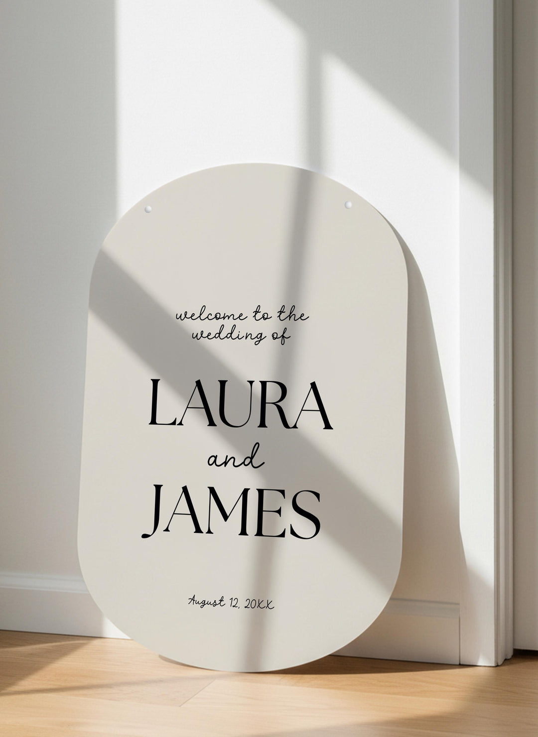 Modern Minimalist Wedding Welcome Sign, Custom