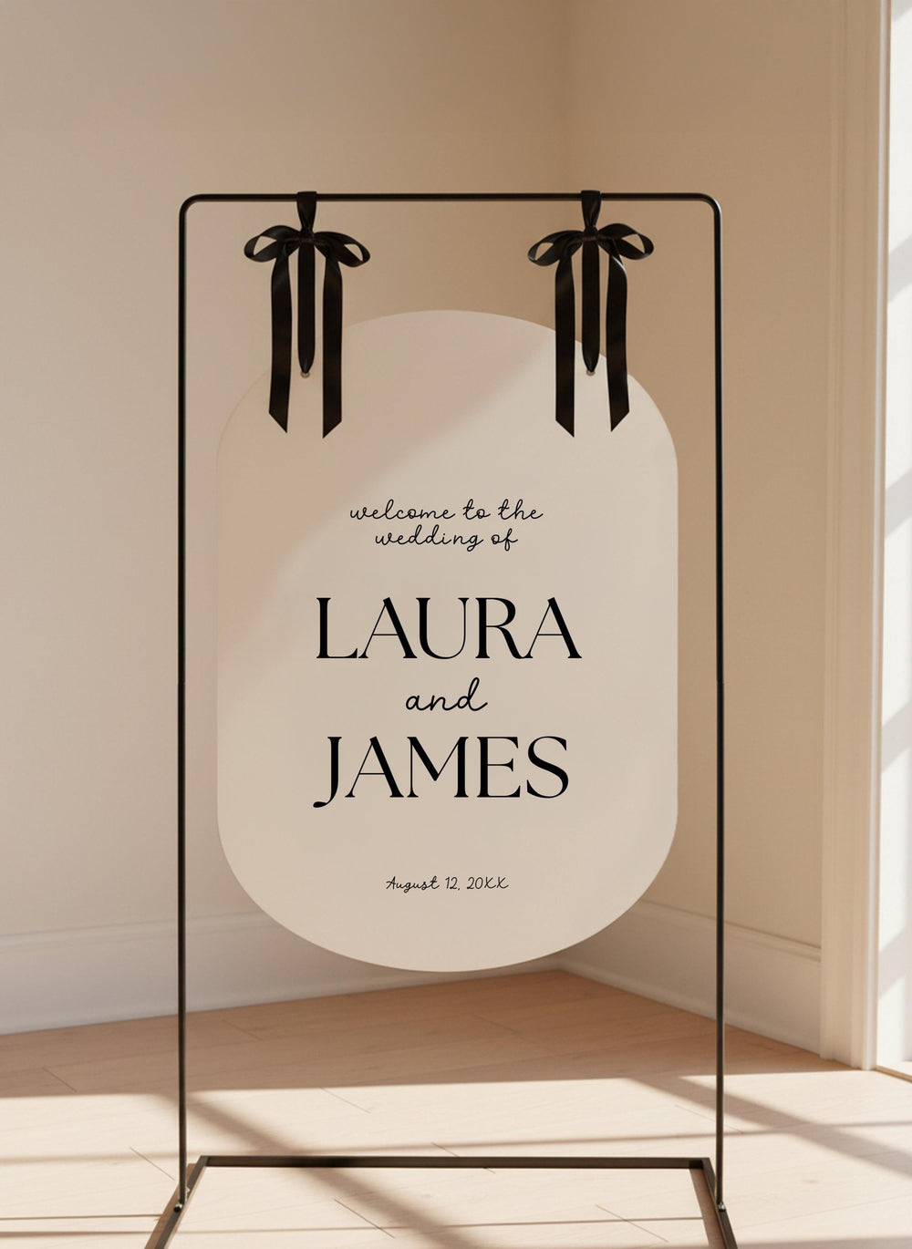 Modern Minimalist Wedding Welcome Sign, Custom
