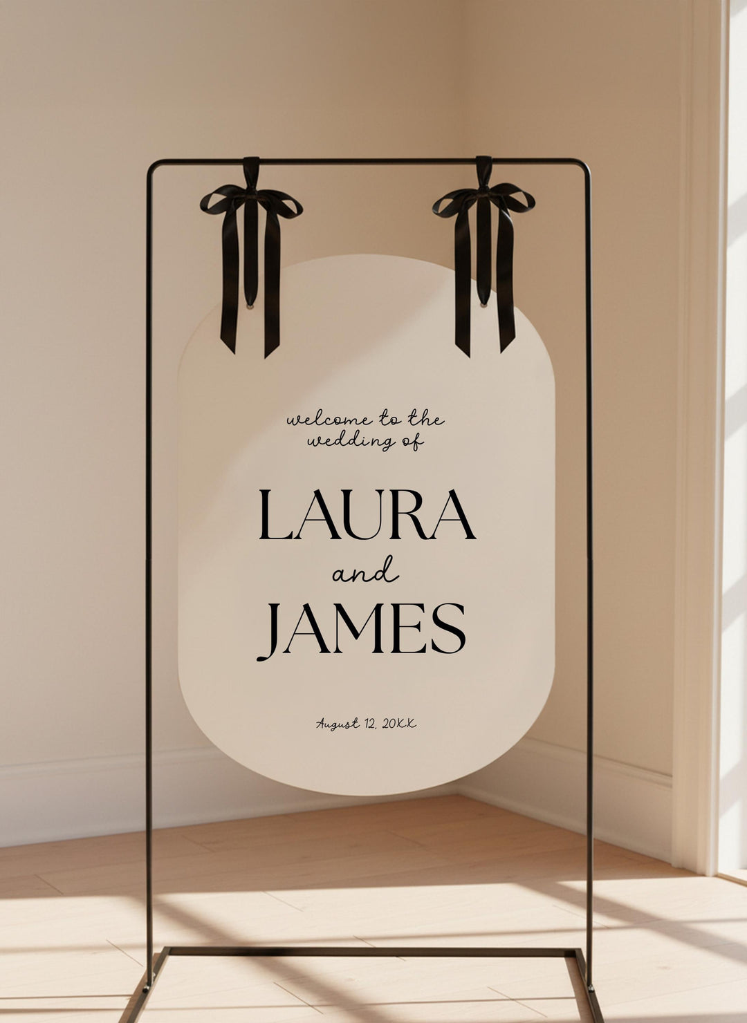 Modern Minimalist Wedding Welcome Sign, Custom