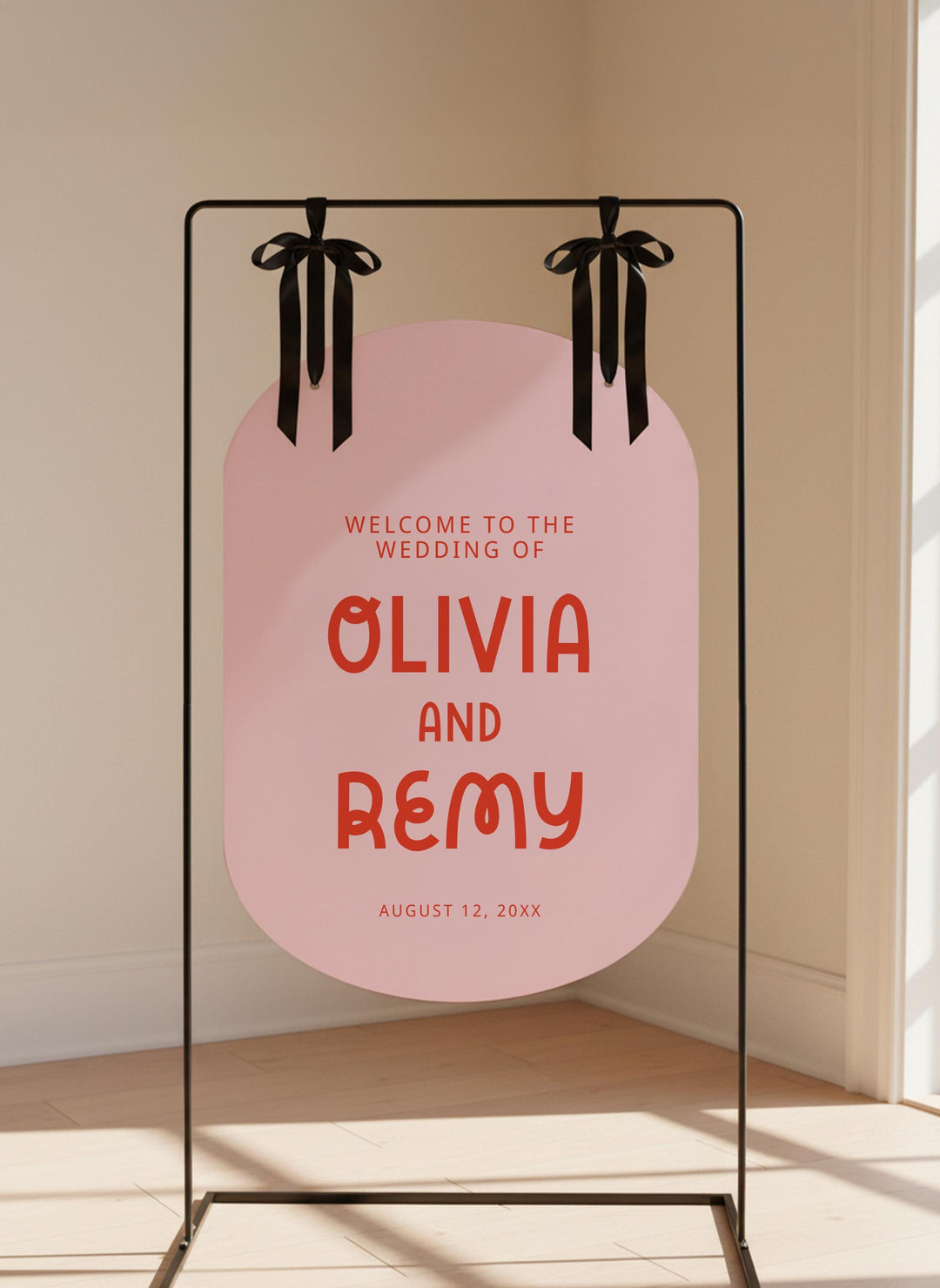 Retro Wedding Welcome Sign, Custom