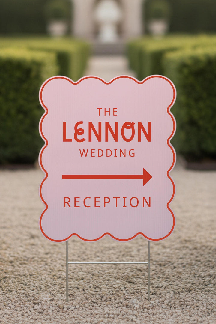 Retro Wedding Yard Sign, Custom