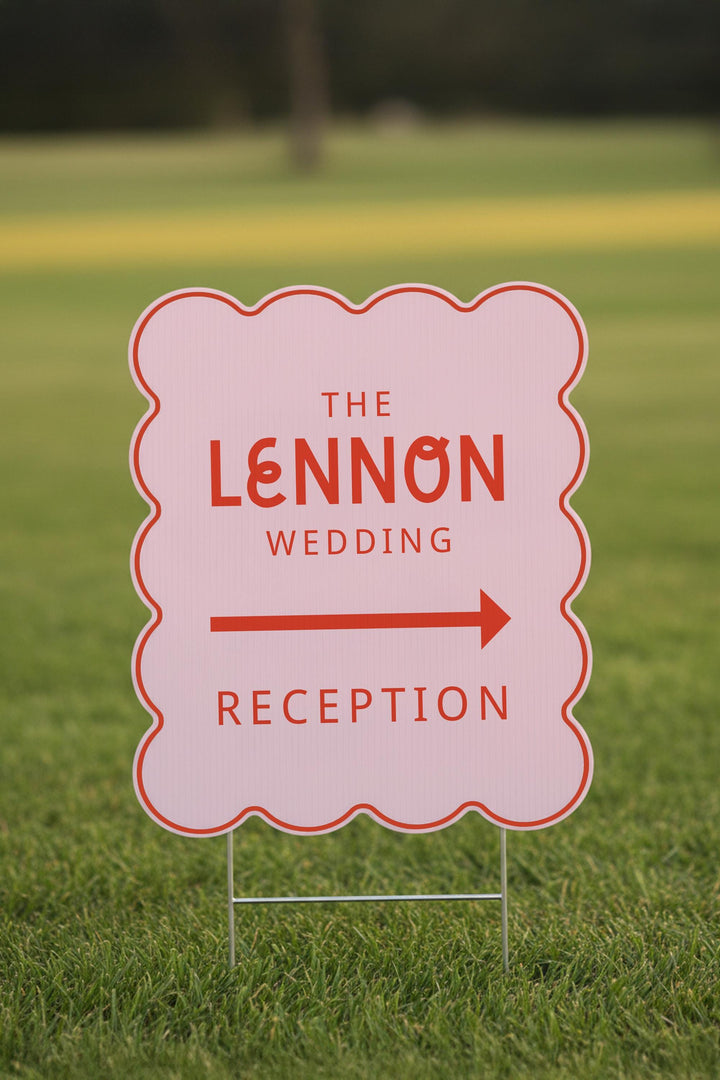 Retro Wedding Yard Sign, Custom