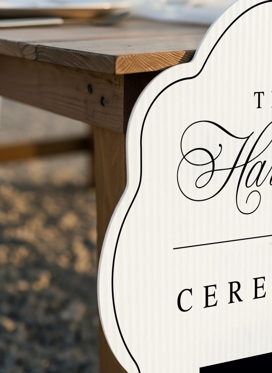 Wavy & Scalloped Wedding Yard Sign, Custom